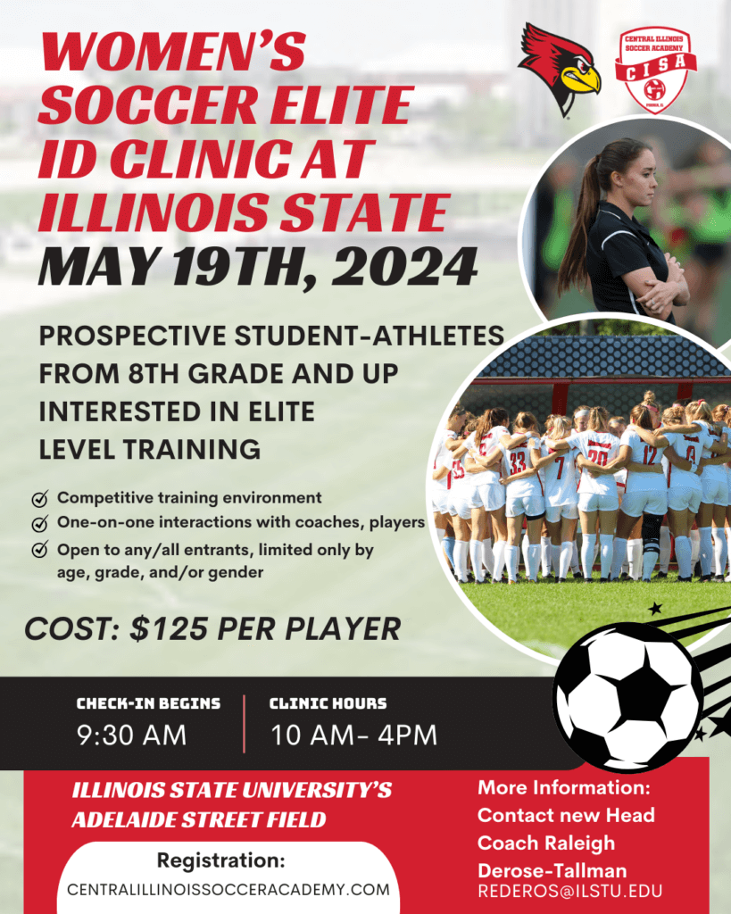 Central Illinois Soccer Academy, Illinois State Soccer to host Women's