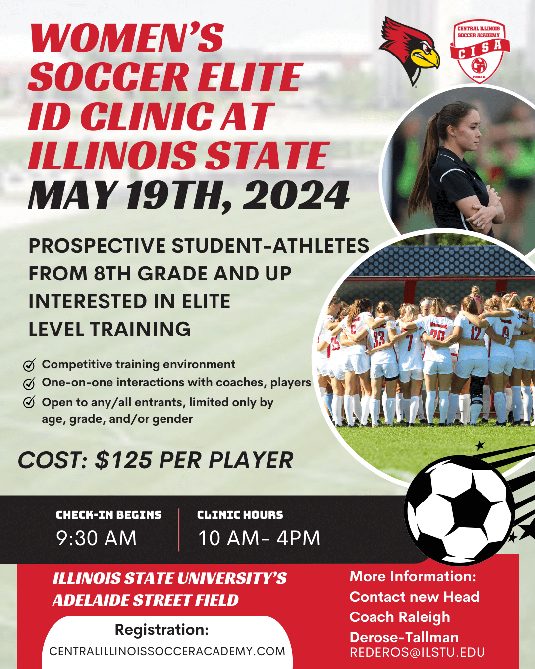 Central Illinois Soccer Academy, Illinois State Soccer to host Women's ...